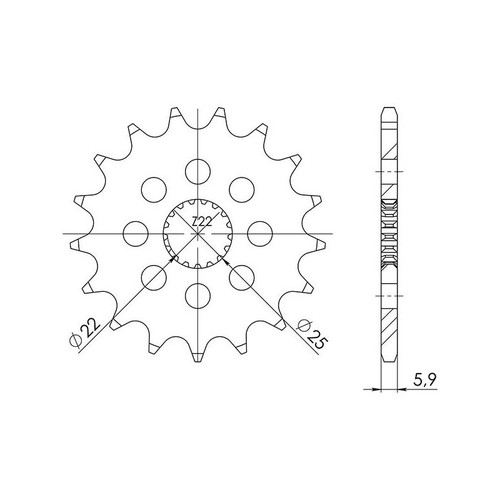 Sgr sprocket p520 - ac, p520-d16