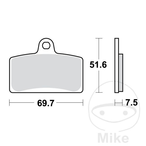 Trw sintered front brake - sintered,